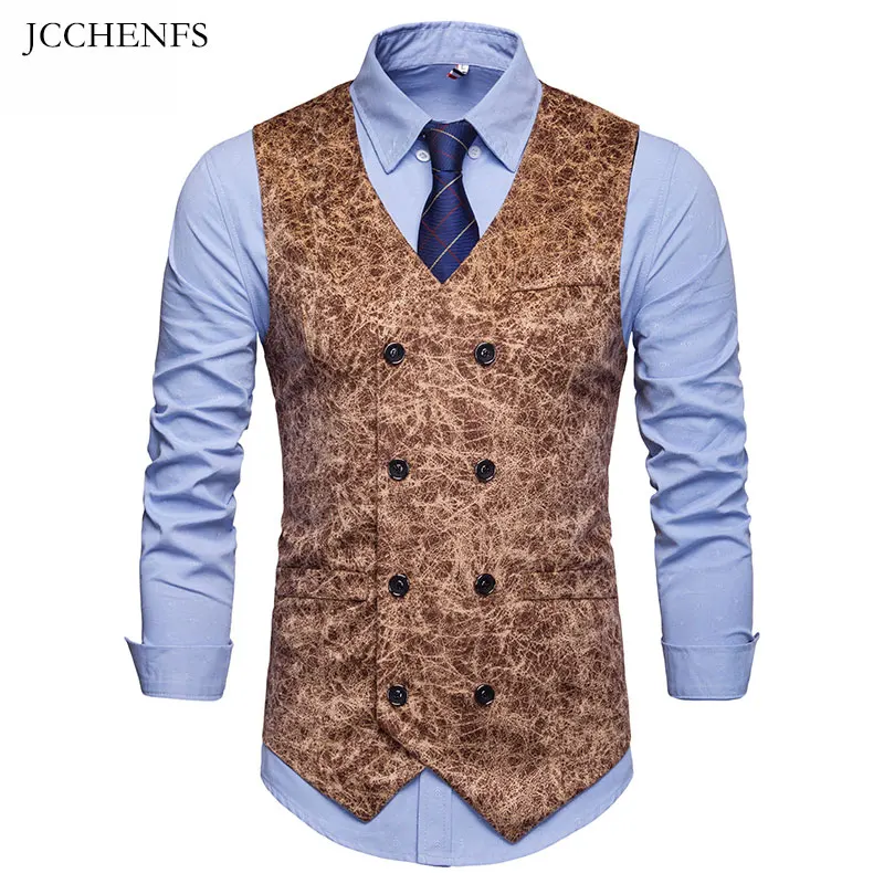JCCHENFS 2019 Новое поступление жилетный костюм для мальчика мода двубортный дизайн