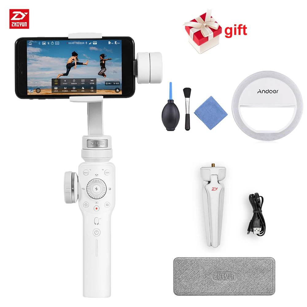 Ручной Стабилизатор ZHIYUN Smooth 4 3 осевой шарнирный стабилизатор для смартфонов iPhone X