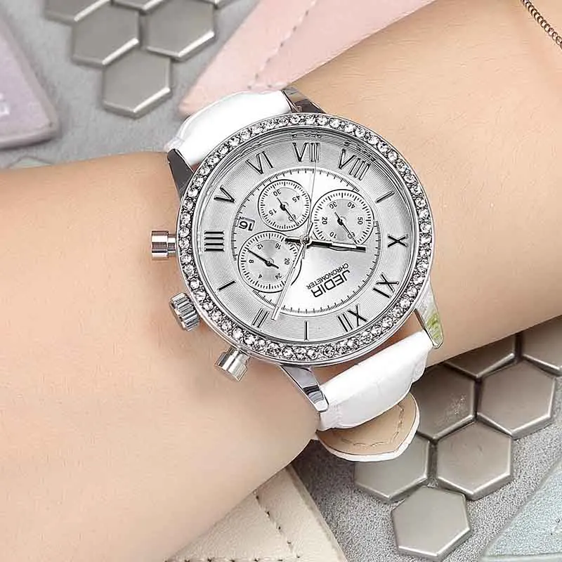 

Luxury Brand JEDIR Chronograph Sport Watches Women Bracelet Relogio Feminino Ladies Lovers Quartz Wrist Watch Clock Women