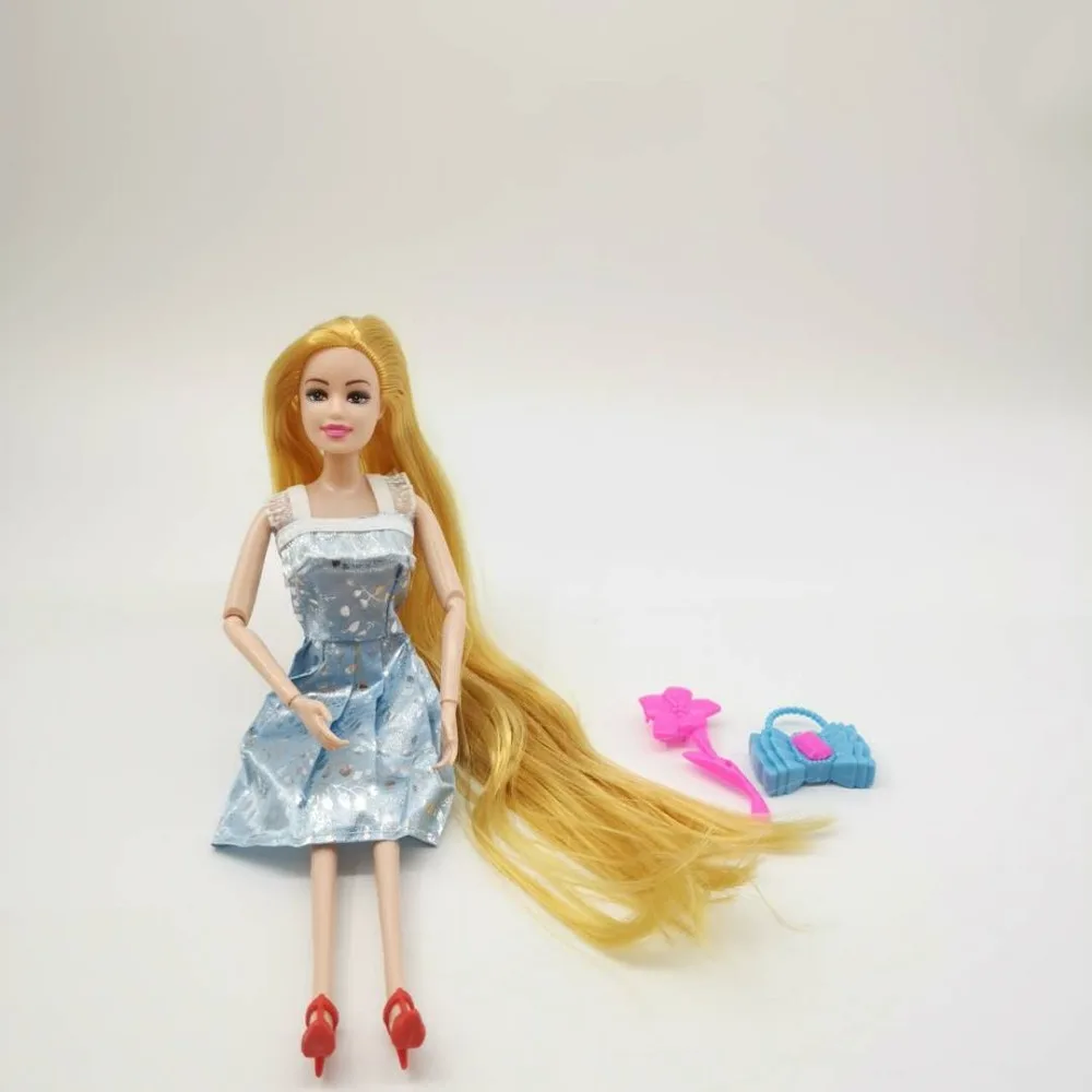 11.5 Inch 9 Movable Joints Long Hair With Many Accessories Charm Fashion Dressed Up Doll Toys Birthday Gift For Girls | Игрушки и хобби