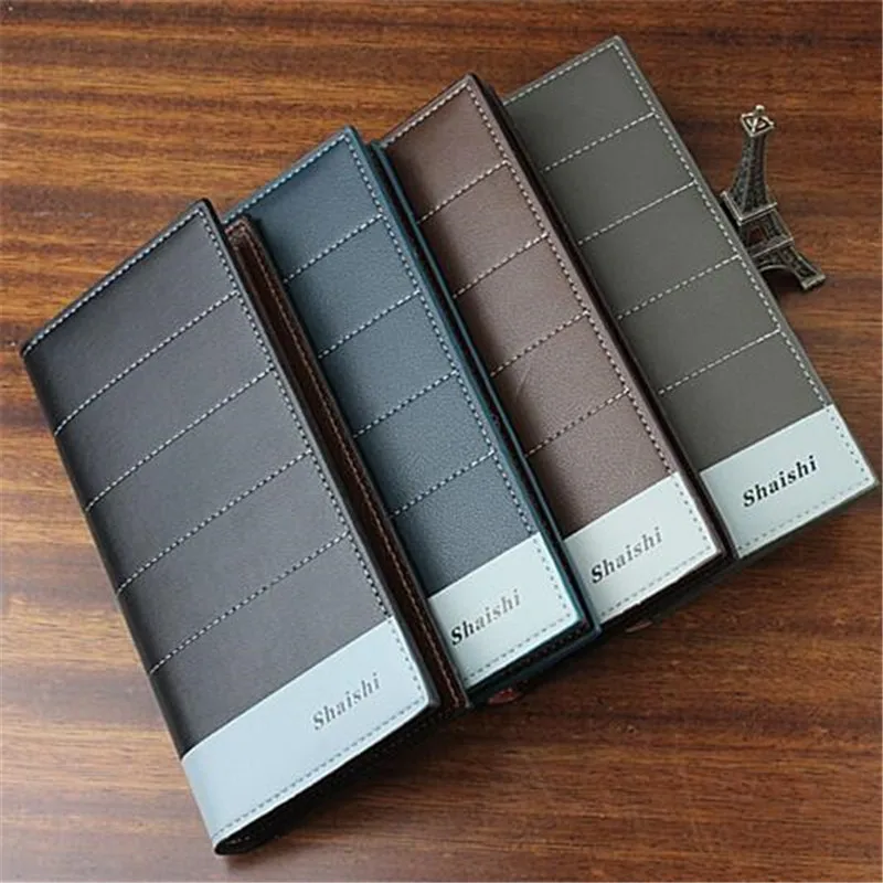 2016 мужской деловой сумки кожаный бумажник долго успешных мужчин мода шить отбор