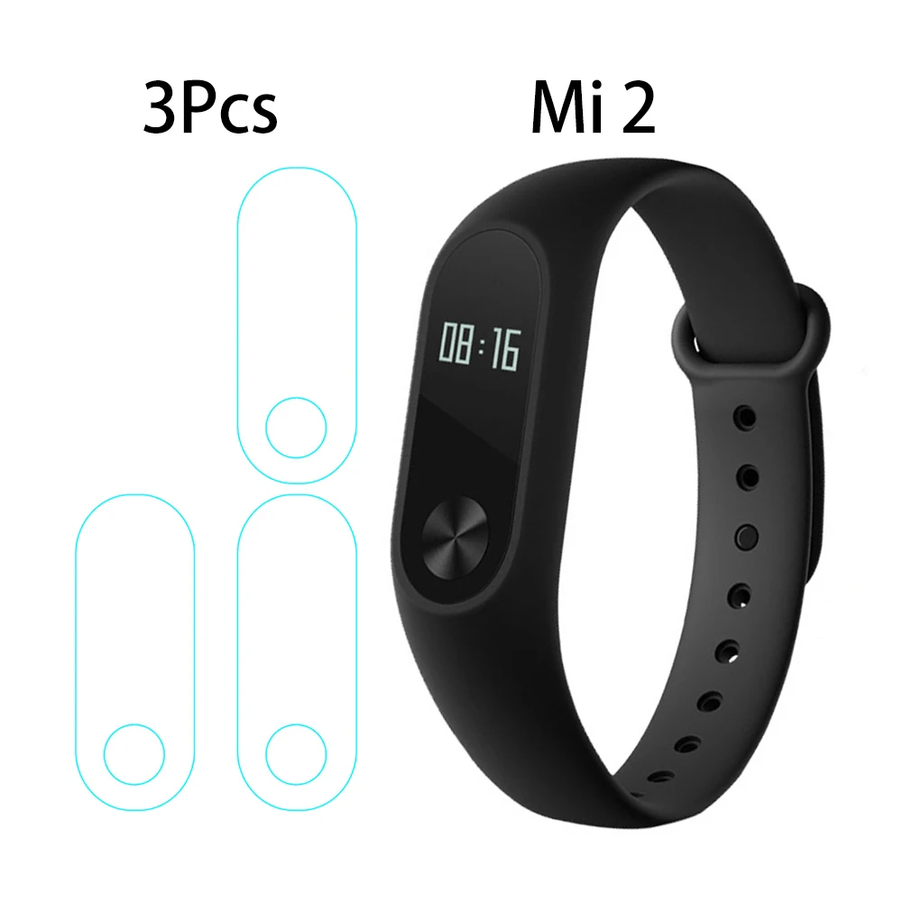 Браслет на запястье для Xiaomi Mi, 2 двухцветные сменные браслеты, Алмазный силиконовый ремешок, анти-потеря, термополиуретановый ремешок, умные аксессуары - Цвет: 3pcs Screen film