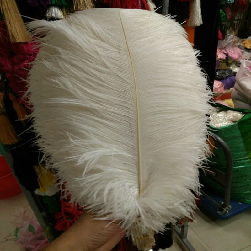 Plumas de avestruz hermosas, 100 Uds. De longitud, 16-18 pulgadas/40-45cm, variedad de colores opcionales, decoraci&oacute;n de celebraci&oacute;n DIY-3
