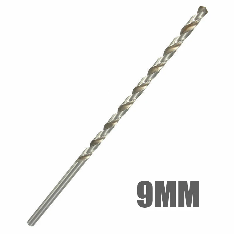 9MM 1 шт. Серебряный спиральное сверло 2/3/4/5/6/7/8/9/10 мм HSS Сталь сверло металлические перовые сверла Замена 200 мм для сверления дерева - Цвет: 9MM
