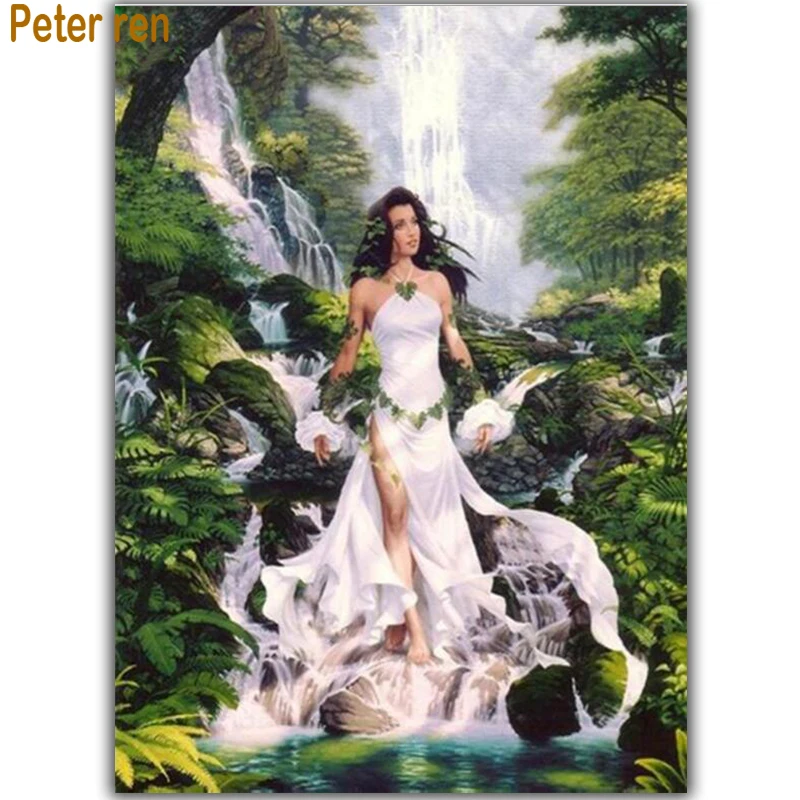 

5D Diy Diamond painting Waterfall under the beauty Diamond Embroidery 3D Full Square Diamond mosaic Rhinestone Embroidery Crafts