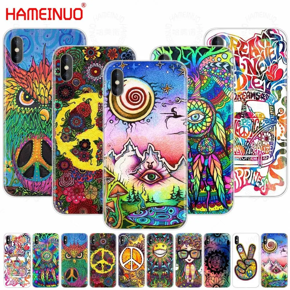 Чехол для мобильного телефона HAMEINUO Hippy Hippie Psychedelic Art чехол iphone X 8 7 6 4 5 6s plus