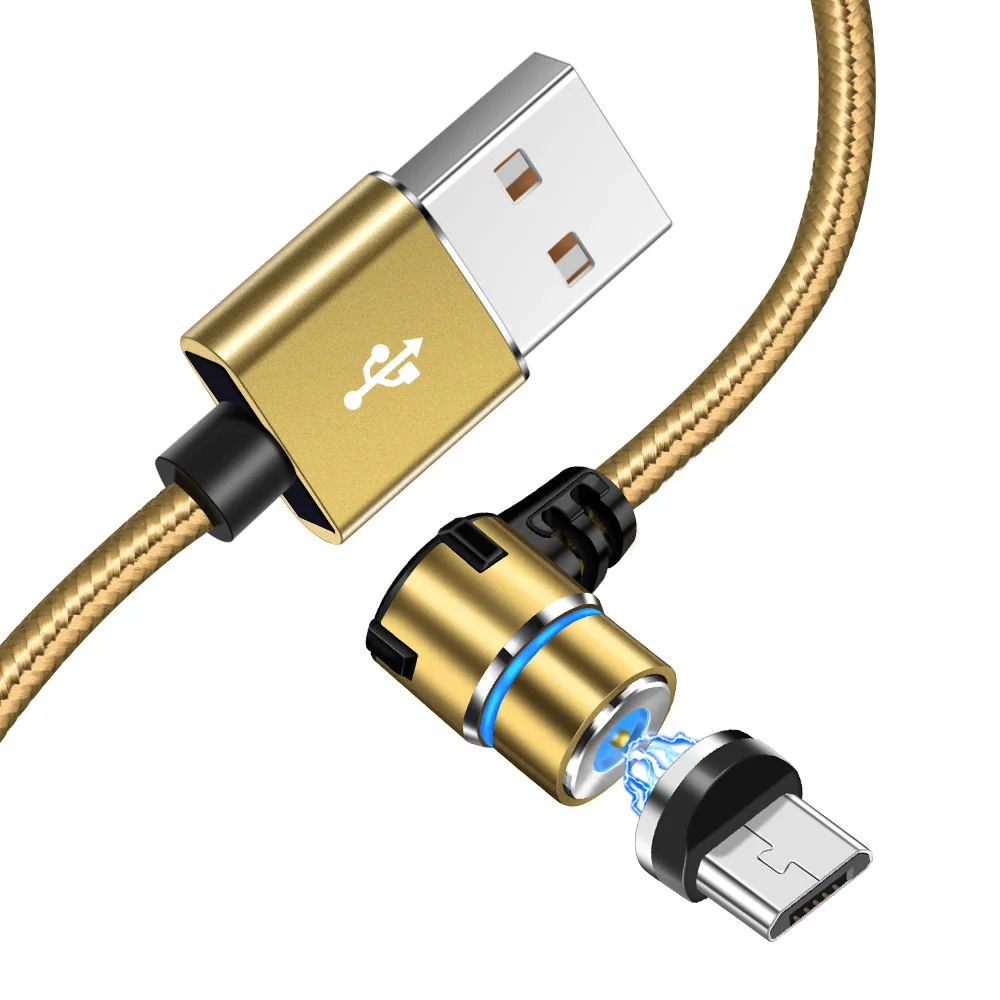Магнитный зарядный кабель OLAF l-типа Micro usb type C провод для быстрой зарядки кабель USB C Microusb для iPhone huawei samsung xiaomi - Цвет: golden with plug