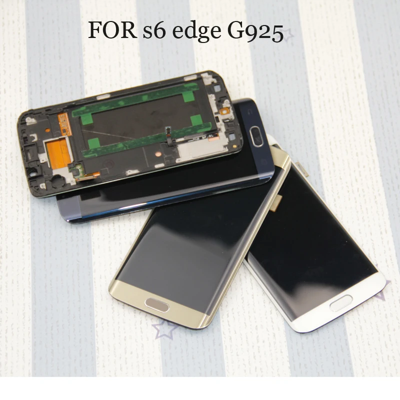 1 шт. ЖК-дисплей для SAMSUNG Galaxy s6 edge G925 G925F G925I ЖК-дигитайзер в сборе с рамкой