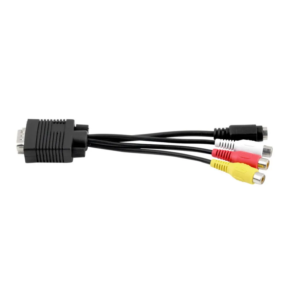VGA SVGA к S-VIDEO 3 RCA Женский конвертер Кабель видео ТВ выход S-Video AV адаптер! |