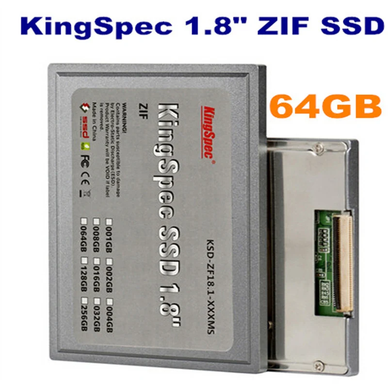 Бренд Kingspec 1.8 &quotZIF 44pin IDE SSD 32 ГБ 64 128 модуль твердотельный жесткий диск для ноутбук