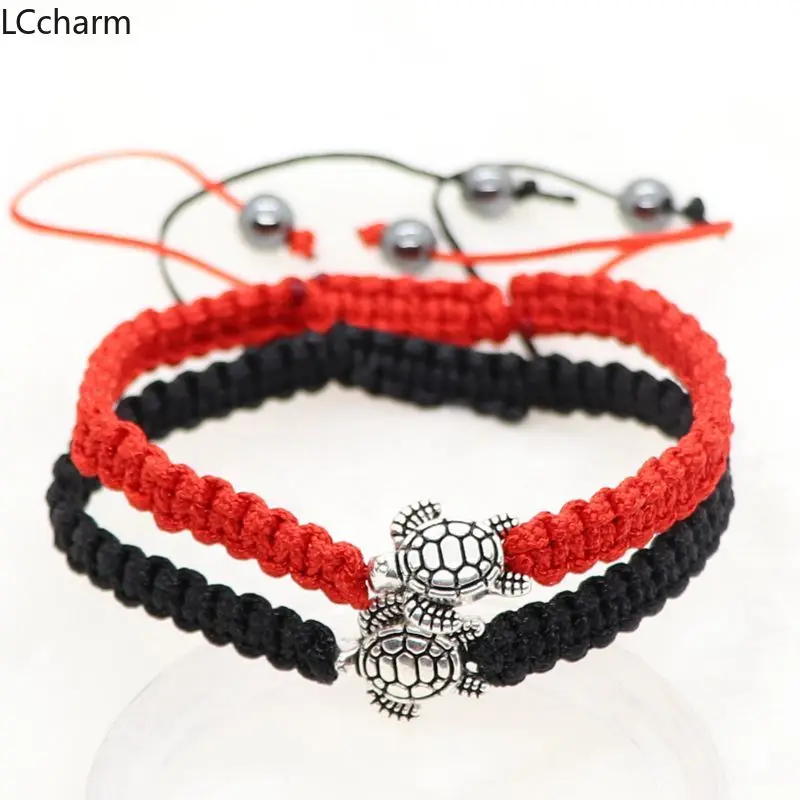 Sea Turtles Tortoise Beaded Bracelet Red Cord Adjustable Animal Bracelets Women Men Jewelry | Украшения и аксессуары
