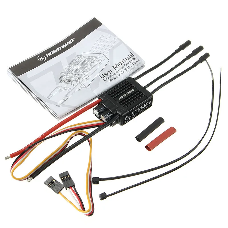Оригинальный HOBBYWING Platinum 40A V3 Esc электронный регулятор скорости для 450 вертолета