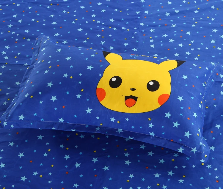 Домашний текстиль Покемон Пикачу печать постельных принадлежностей домашний текстиль 3D милый мультфильм пододеяльник комплект простыня постельное белье