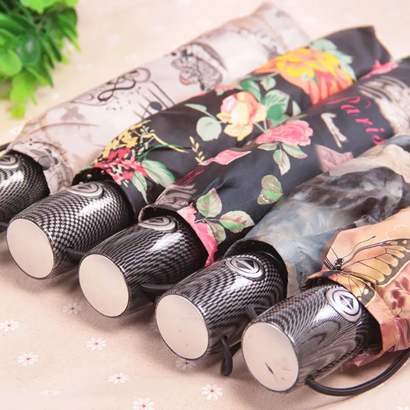 Креативный узор розовый зонтик дождевик для женщин ветрозащитный Сверхлегкий