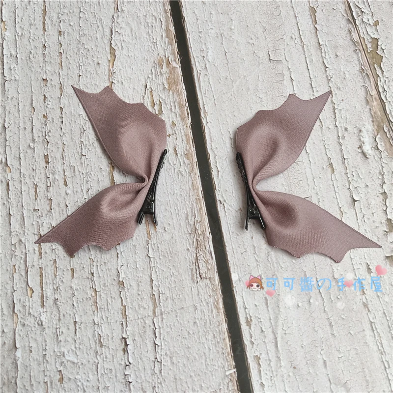 Мечта китового острова Маленькая вещь Лолита hairband с ротанга лук заколка для волос Великолепная KC плоская шляпа кружева рукав - Цвет: Fair clip(a pair