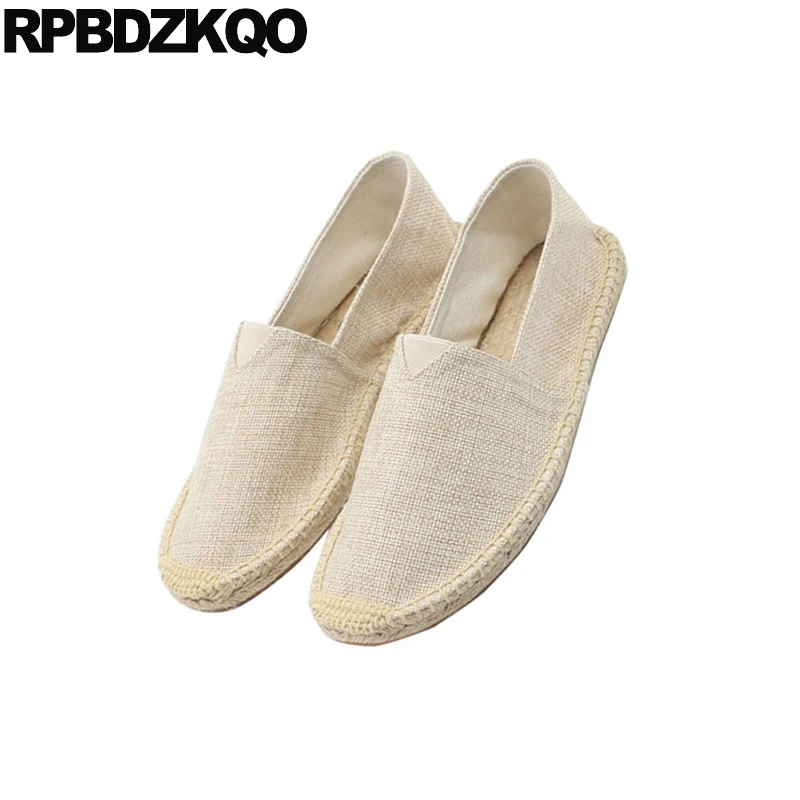 China Plus Size Korean Espadrilles Hemp Men Canvas Shoes Casual Designer New Breathable Spring Fashion Slip On Comfort 11 2021 | Обувь