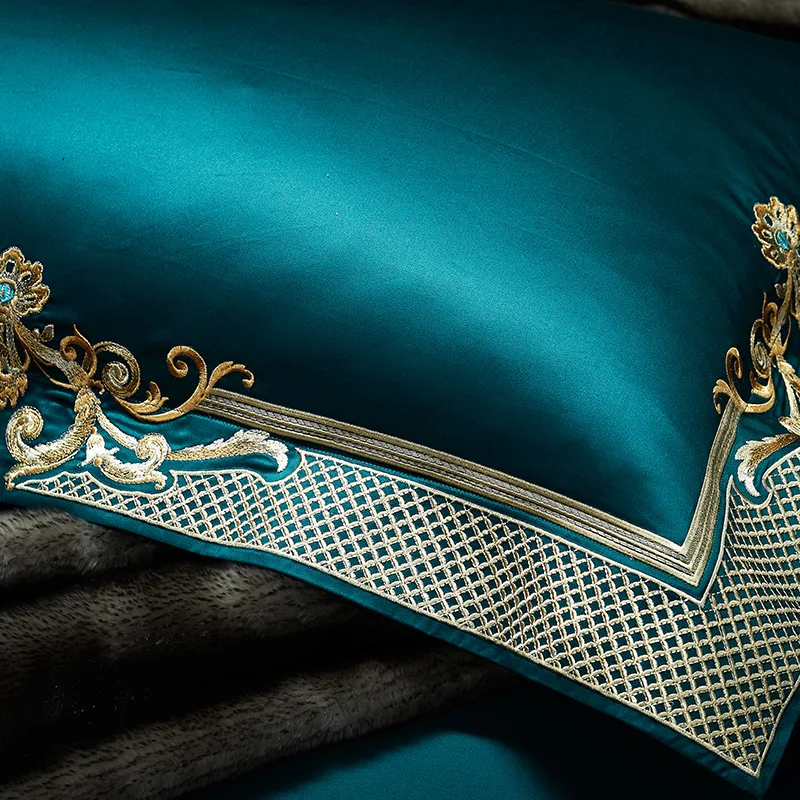 1000TC Египетский хлопок Королевский роскошный комплект постельного белья King queen размер вышивка постельное белье пододеяльник простыня комплект parrure de lit