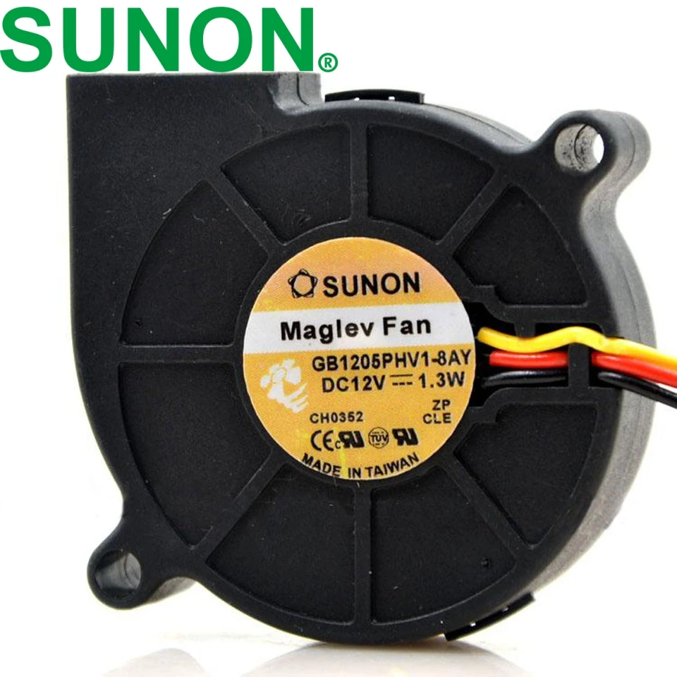 

1pcs GB1205PHV1-8AY 12V 1.3W 5015 50mm three-line turbo cooling fan