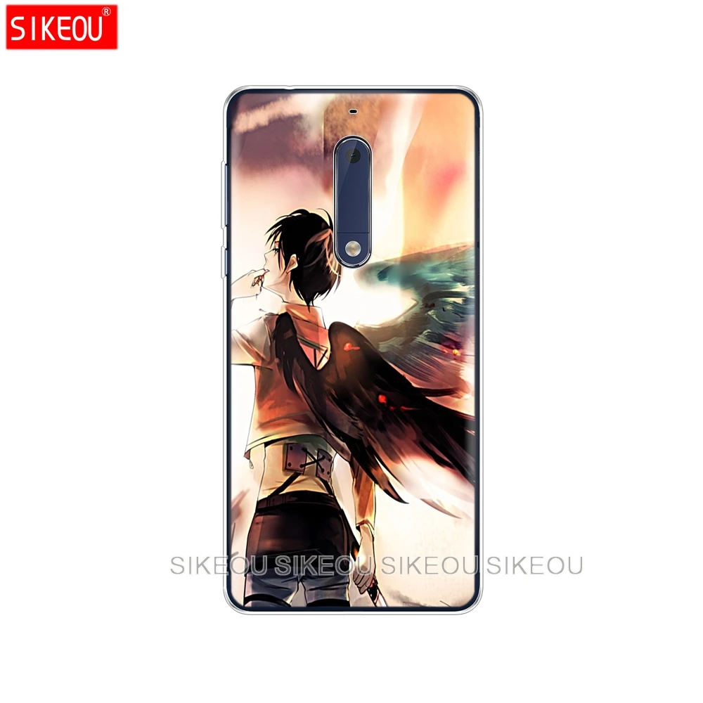 Силиконовый чехол для телефона Nokia 5 3 6 7 PLUS 8 9 /Nokia 1 2018 аниме японский Атака