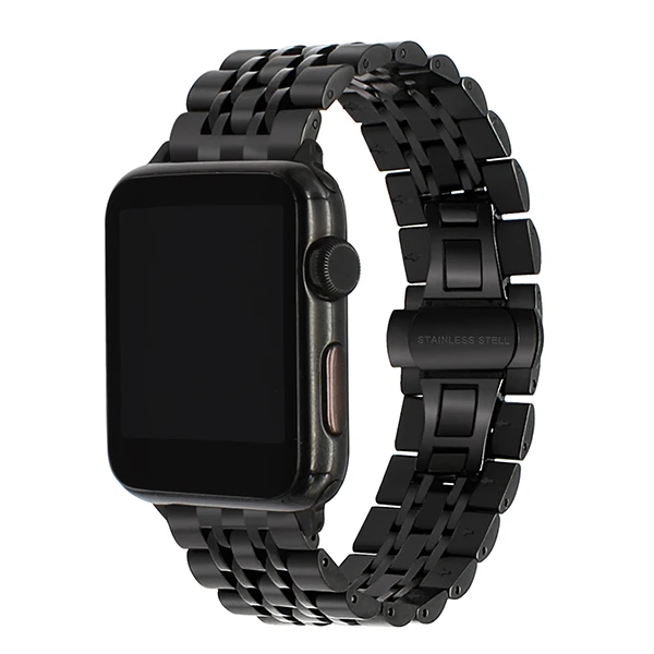 Ремешок для часов из нержавеющей стали для iWatch Apple Watch 38 мм 40 мм 42 мм 44 мм Серия 1 2 3 4 5 браслет на запястье