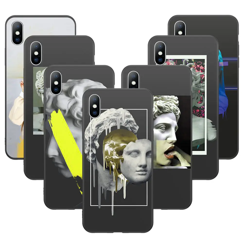 Чехол Ottwn Art с абстрактным рисунком статуи для iPhone 11 Pro Max 7 8 6 6s Plus 5 5S SE X XR XS Max мягкий чехол для телефона TPU задняя крышка Coque Capa