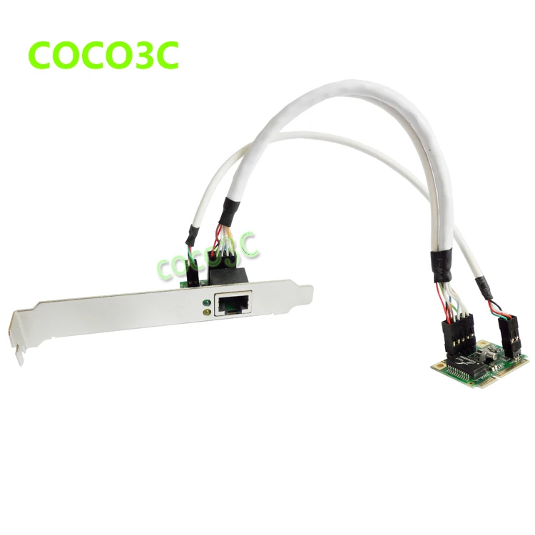Мини контроллер сетевой Lan PCIE гигабитная Ethernet карта 10/100/1000 Base T с кронштейном