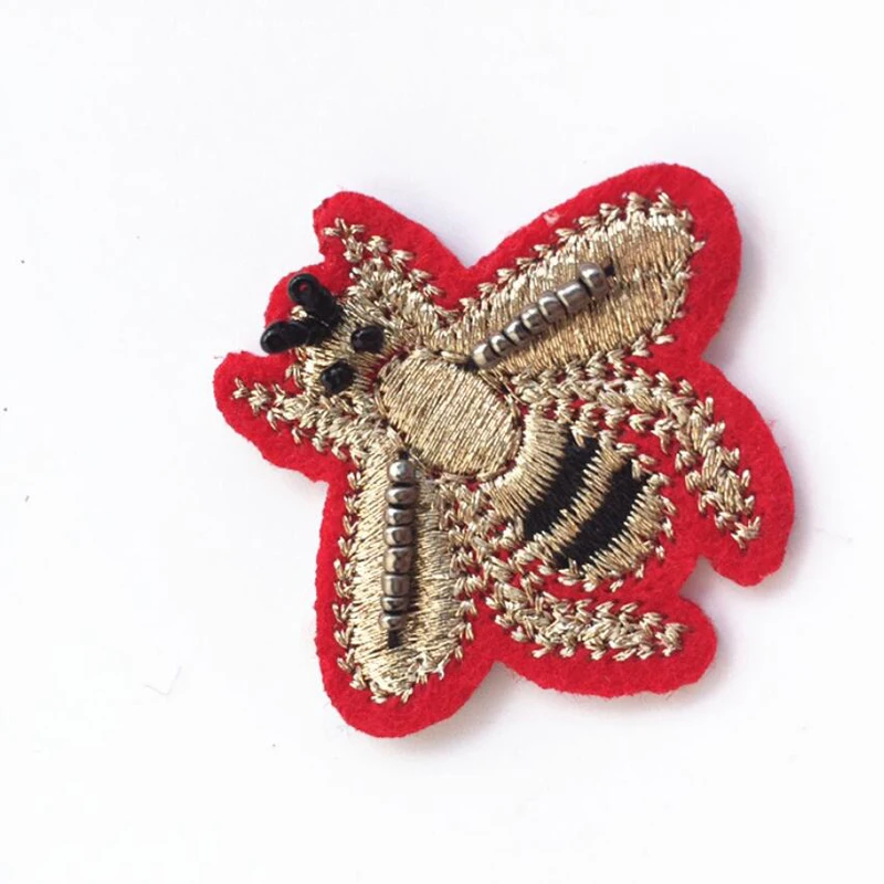 DIY Bee аксессуары для одежды 3D вышивка ногтей дрель ткань из стразов обувь