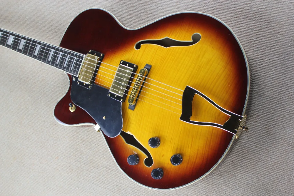Free shipping Wholesale custom L-5 L5 tobacco burst Left Hand Electric Guitar -15-625 | Спорт и развлечения