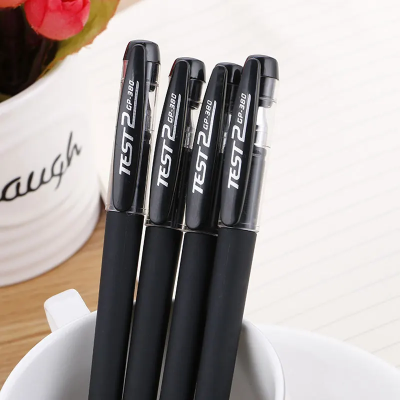 

3pcs/lot 0.5mm black matte gel pen for office signing pen student stationery school test pen can relieve fatigued gel pen