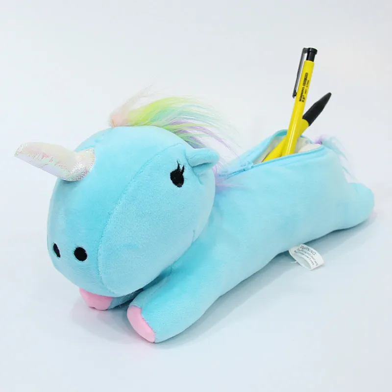Kawaii Радуга Мягкие игрушки набивной единорог Пенал сумка Кукла мультфильм милый
