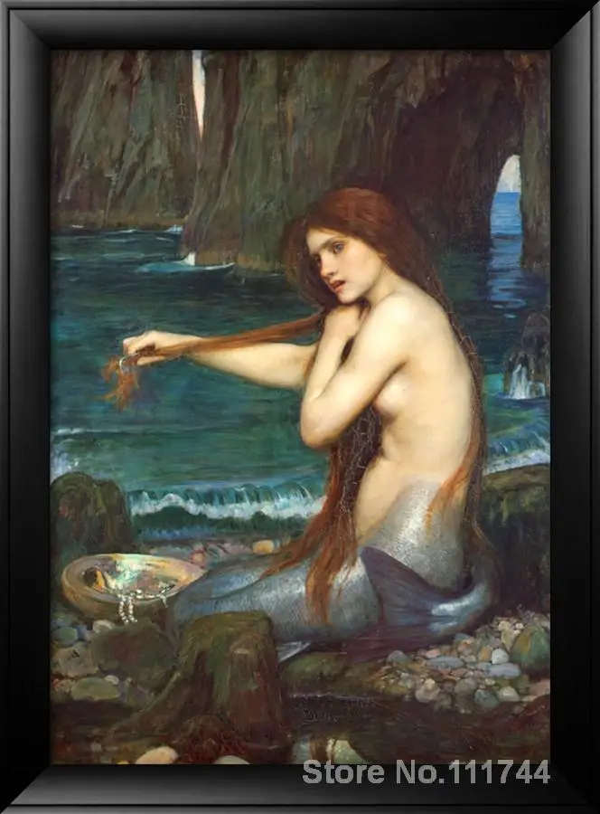 A Mermaid от John William Waterhouse масляная живопись воспроизведение ручной работы высокое