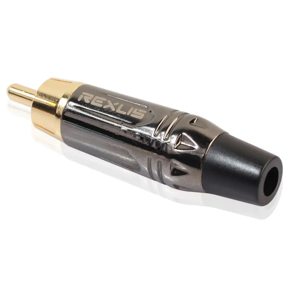 REXLIS DIY 5 шт./лот Золотая змея RCA штекер HIFI ламинированный Золотой аудио кабель