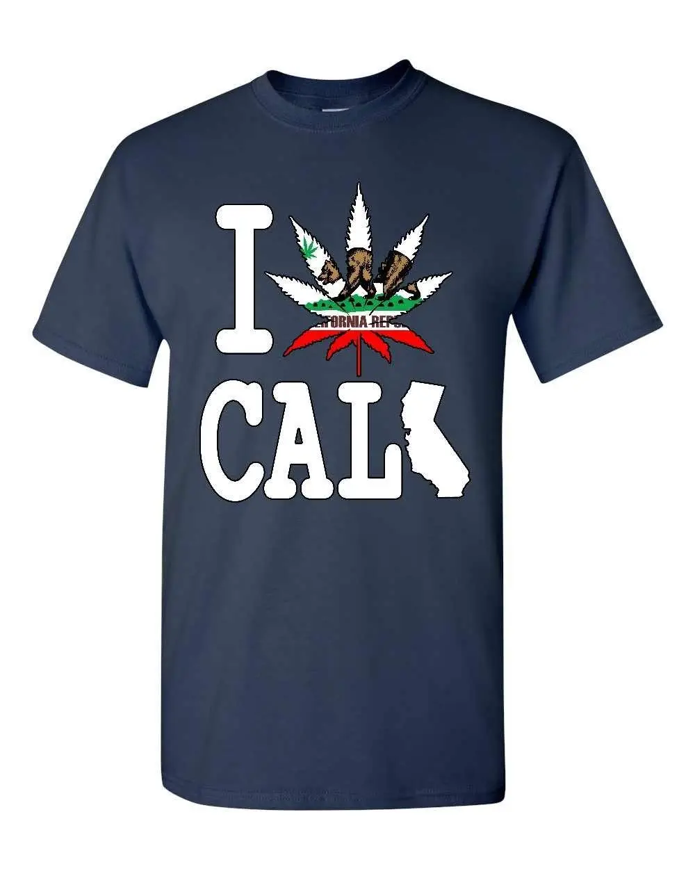 Заказ Печати Я Сорняк Кали Футболка Любовь Штата Калифорния Медведь Прохладный