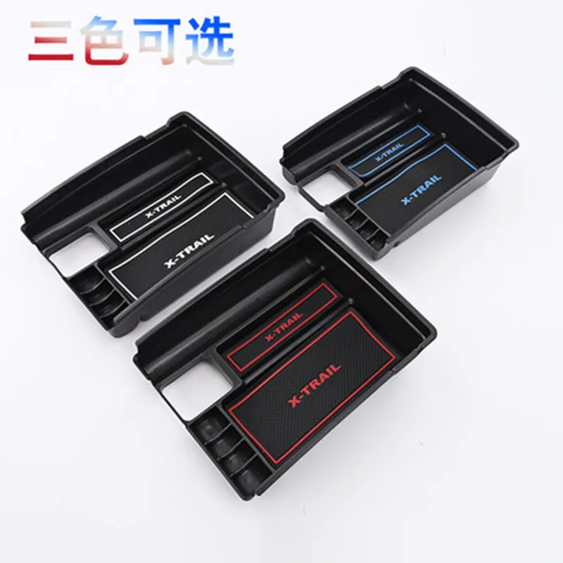 Black Central Storage Pallet Armrest Container Box Car accessories For Nissan X-Trail X Trail T32 Rogue 2014-2019 styling | Автомобили и