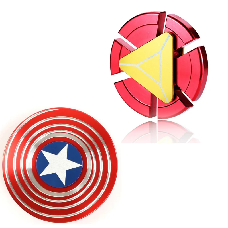 Железный человек Капитан Америка Круглый колеса EDC Непоседа блесны ручной Spinner