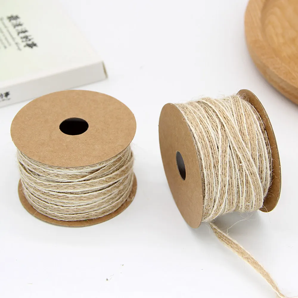 10 м/рулон джутовой ленты для DIY тканевые ленты ремесла Винтаж деревенский Свадьба День рождения Новогодние украшения подарки упаковка