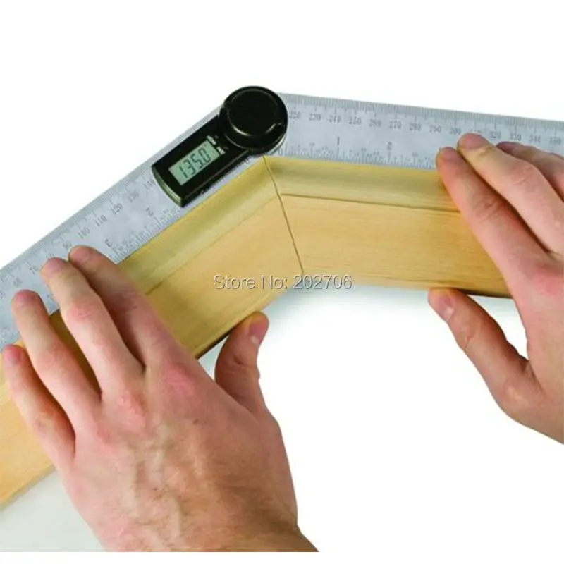 Электронный цифровой транспортир 200 мм 8 дюймов Гониометр угломер измеритель