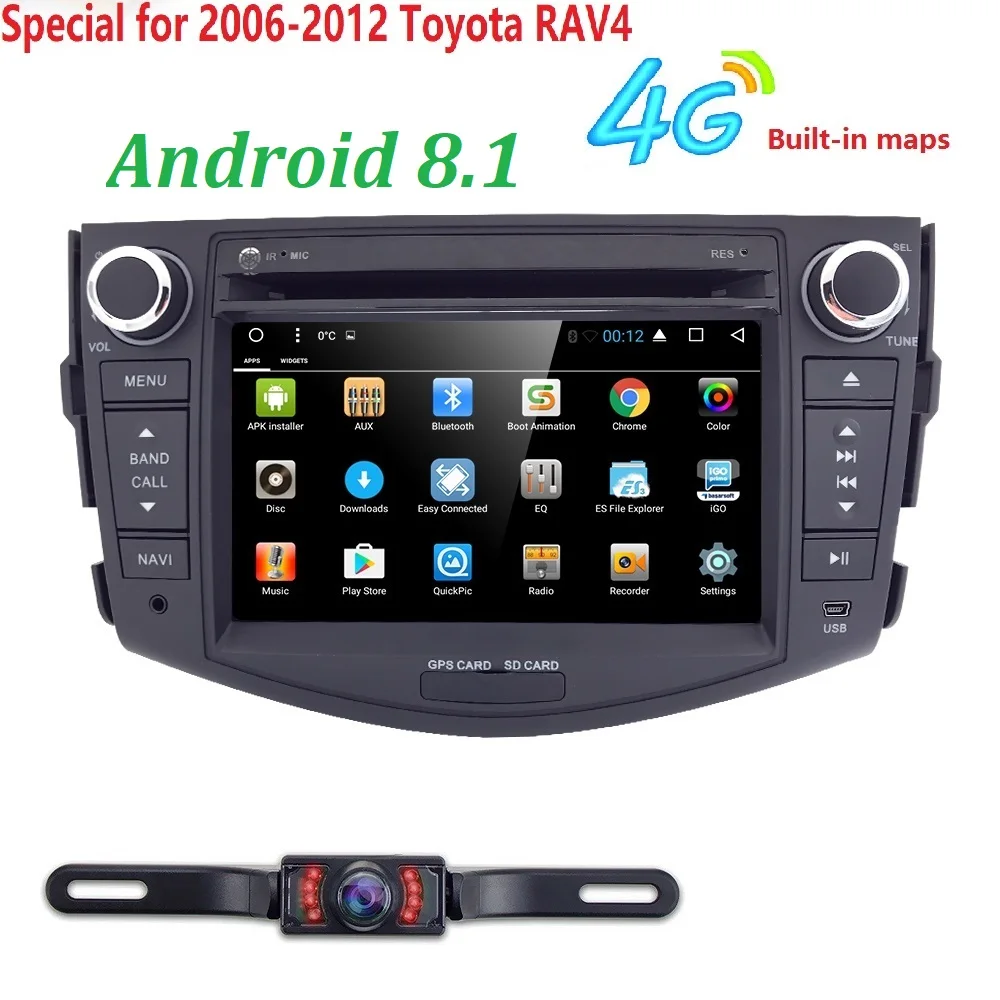 Android 8 1 автомобильный мультимедийный плеер стерео для TOYOTA RAV4 DVD/Bluetooth/Радио/аудио