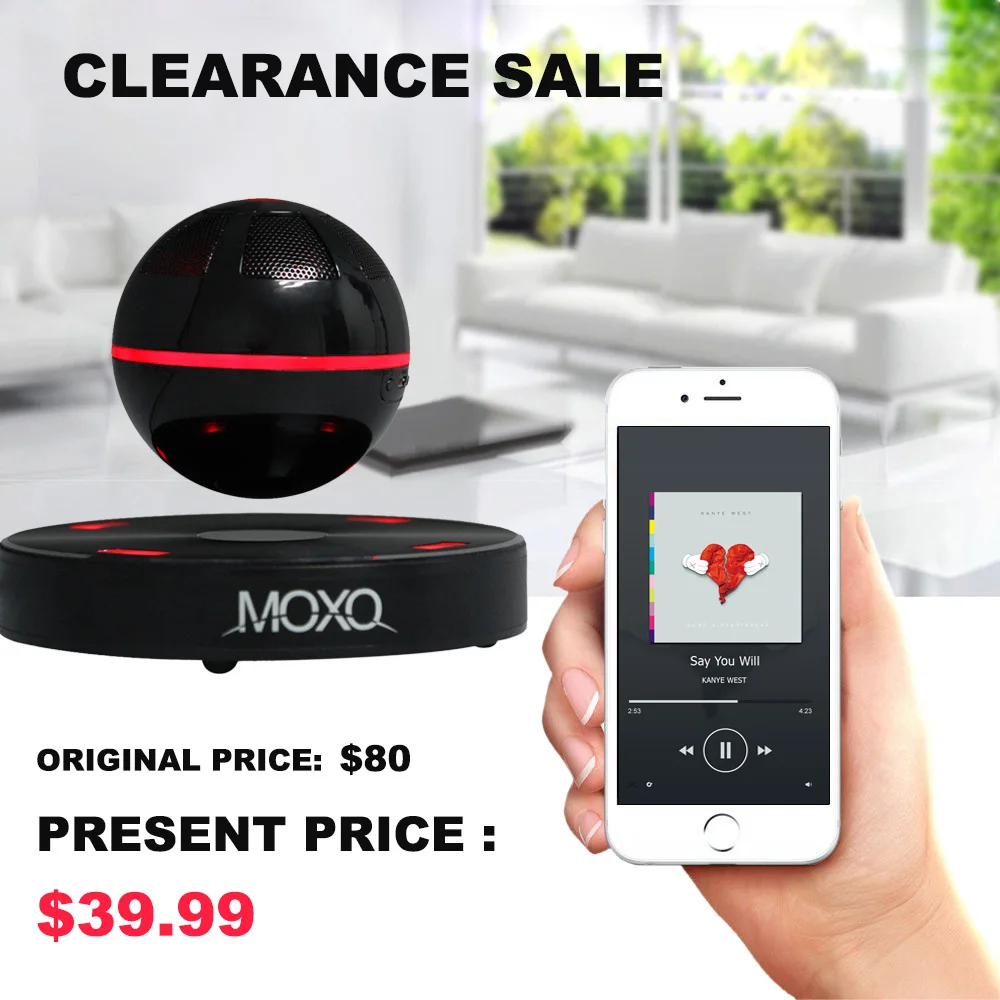 MOXO X 1 Магнитный динамик для левитации Bluetooth 4 беспроводной переносной 3D стерео