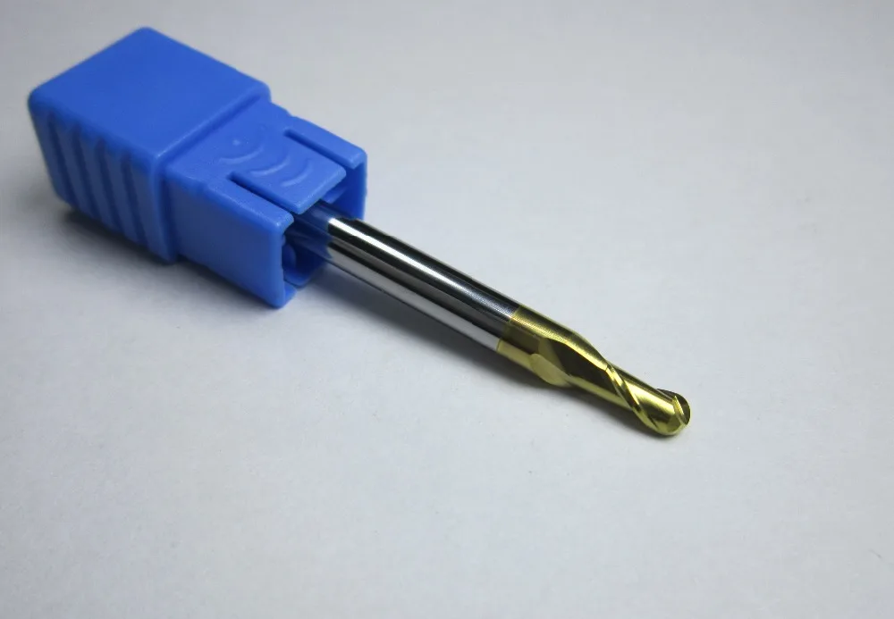 Бесплатная доставка Ø 3 мм HRC58 R1.5 концевые фрезы из карбида вольфрама сферические