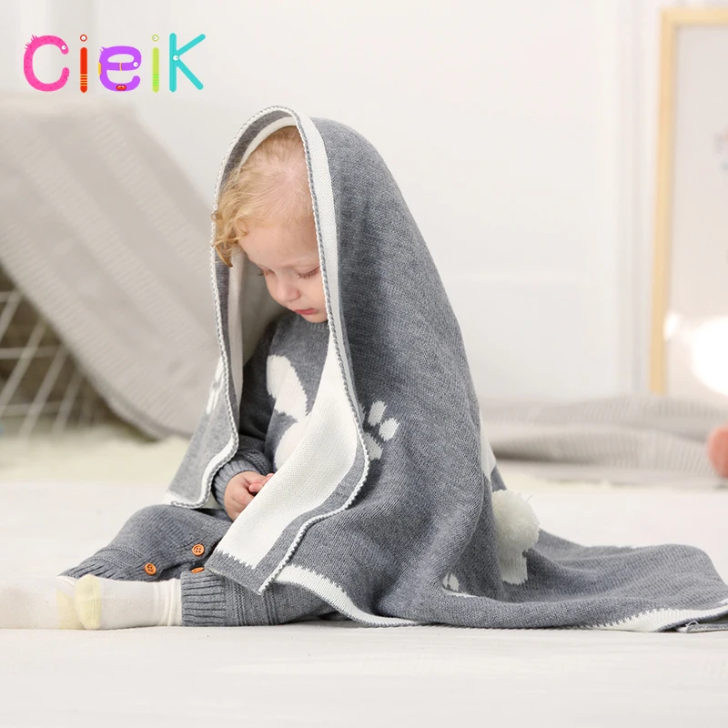CieiK детское одеяло с животным кроликом муслиновые пеленки цветами для