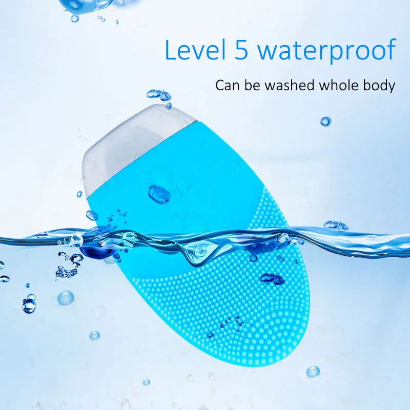 Силиконовая Очищающая щетка для лица usb зарядка Водонепроницаемый Электрический