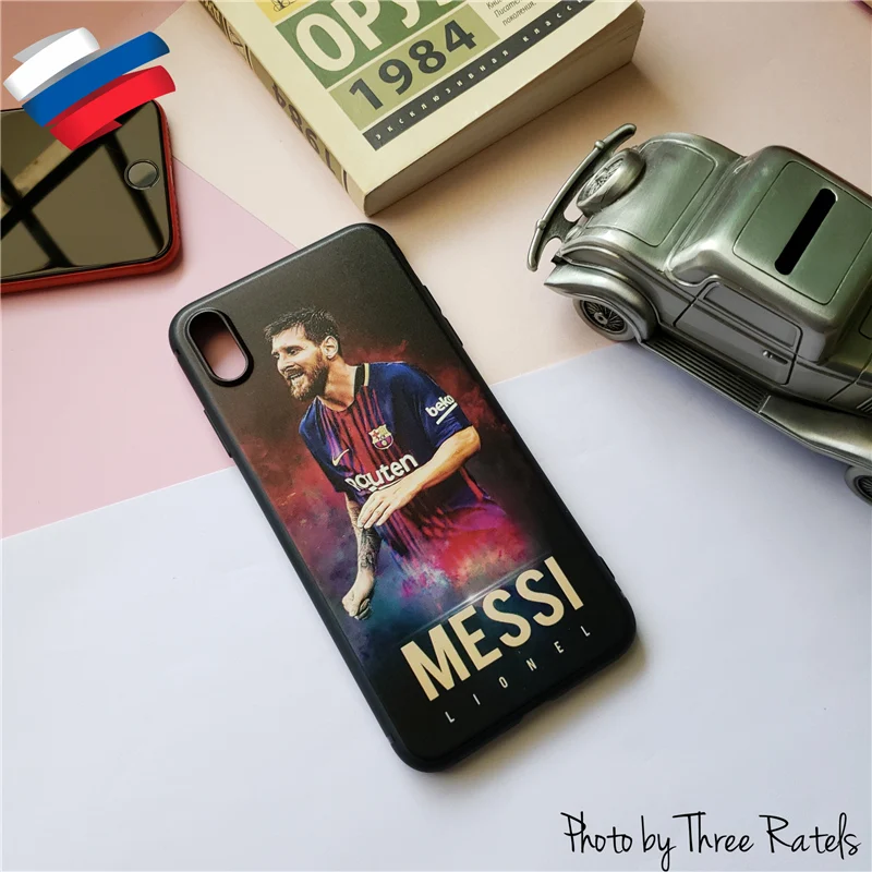 Football Player Patterned Messi Matte Phone Case for iPhone 6 6s 7 8 Plus Back Cover Soft Black Shell X XR XS Max New |