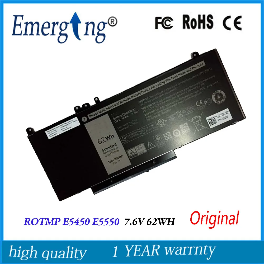 

7.6V 62WH New Original Laptop Battery for Dell Latitude E5550 8V5GX G5M10 ROTMP