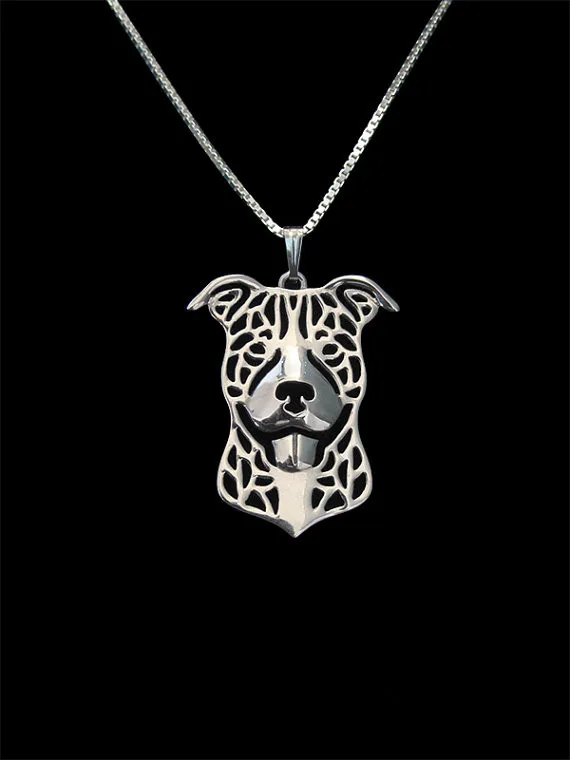 Модное ожерелье-подвеска с натуральными ушками питбуля для женщин золотое