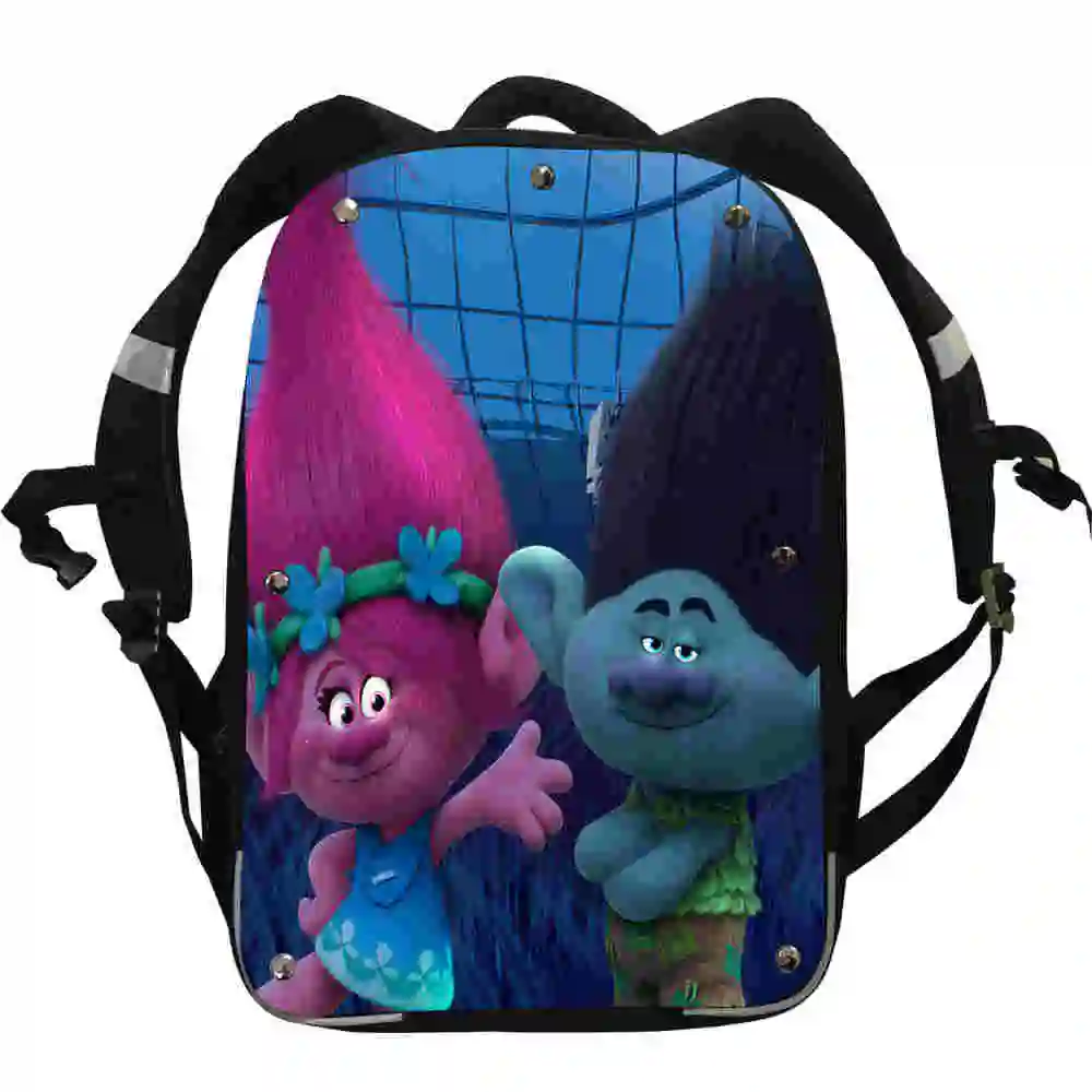 Рюкзак Trolls Poppy, рок-ролл, животное, аниме, для женщин, мужчин, мальчиков, девочек, подростков, школьные сумки, Mochila, коробка для обеда, пенал - Цвет: R