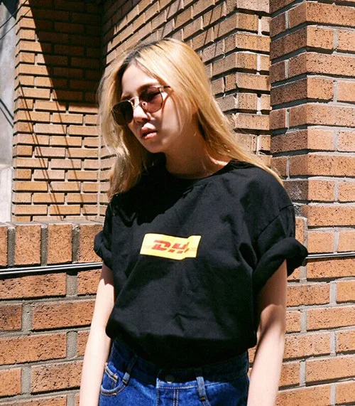 Лето Harajuku ins популярный стиль винтажная Повседневная футболка для dhl с буквенным