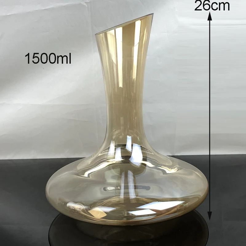 Decanter 1500ml Европейское Хрустальное стекло, бокал для вина, Золотое Гальванопокрытие, бокалы для шампанского, бокалы для виски, бокалы для бренди, графин, домашняя посуда для напитков - Цвет: Decanter 1500ml