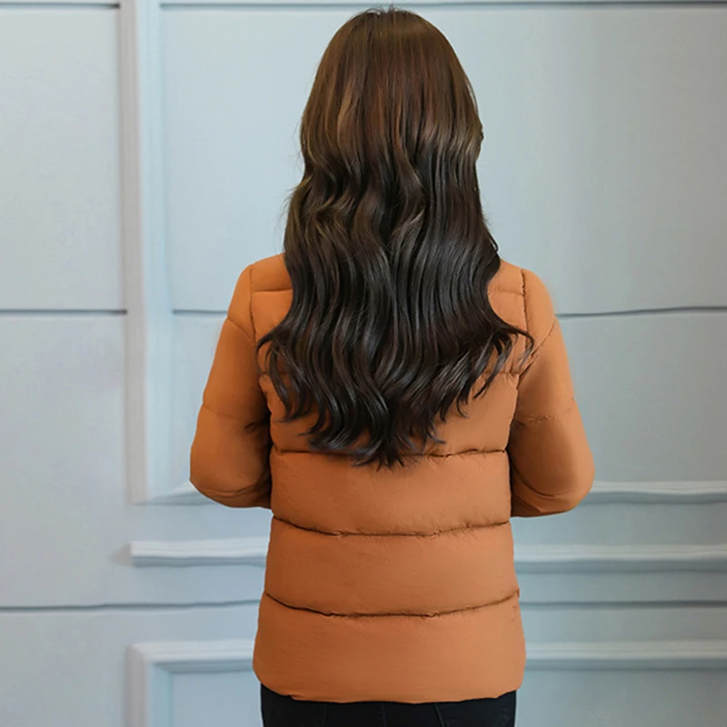 Новинка 2018 зимняя женская куртка верхняя одежда базовые куртки воротник-стойка