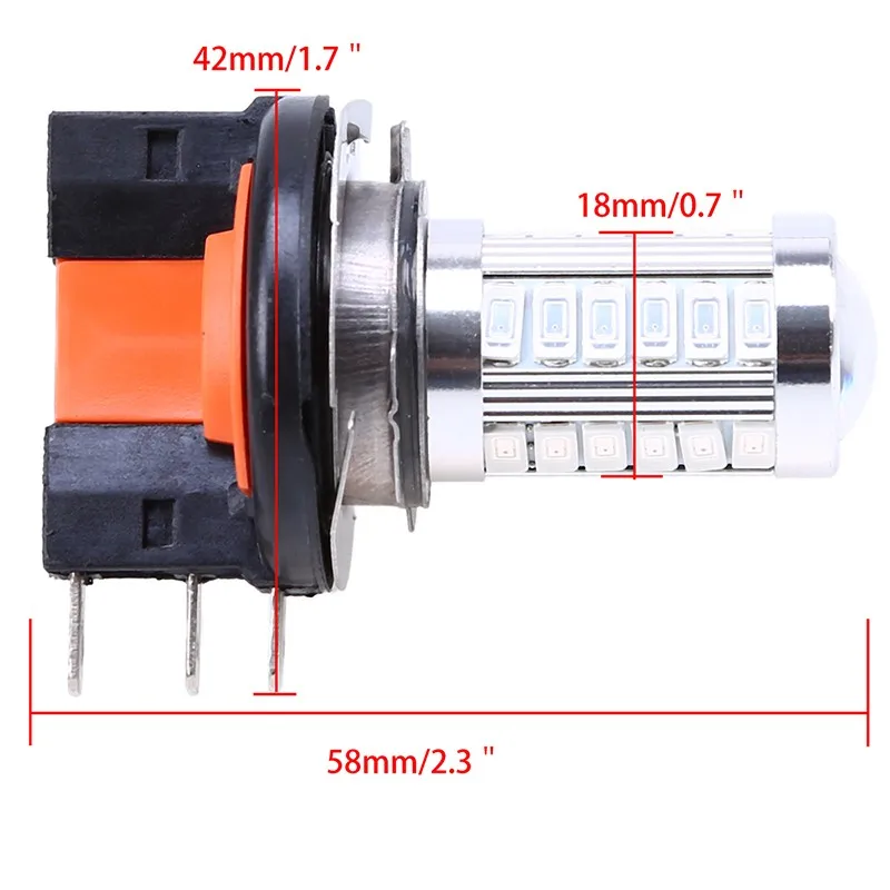 POSSBAY 9005/1156/H4/H7/H10/H11/H15/H16 противотуманный Сигнал Хвост Вождения 33 светодиодный 5730 автомобильный светильник лампа красный/синий автомобильный светильник источник